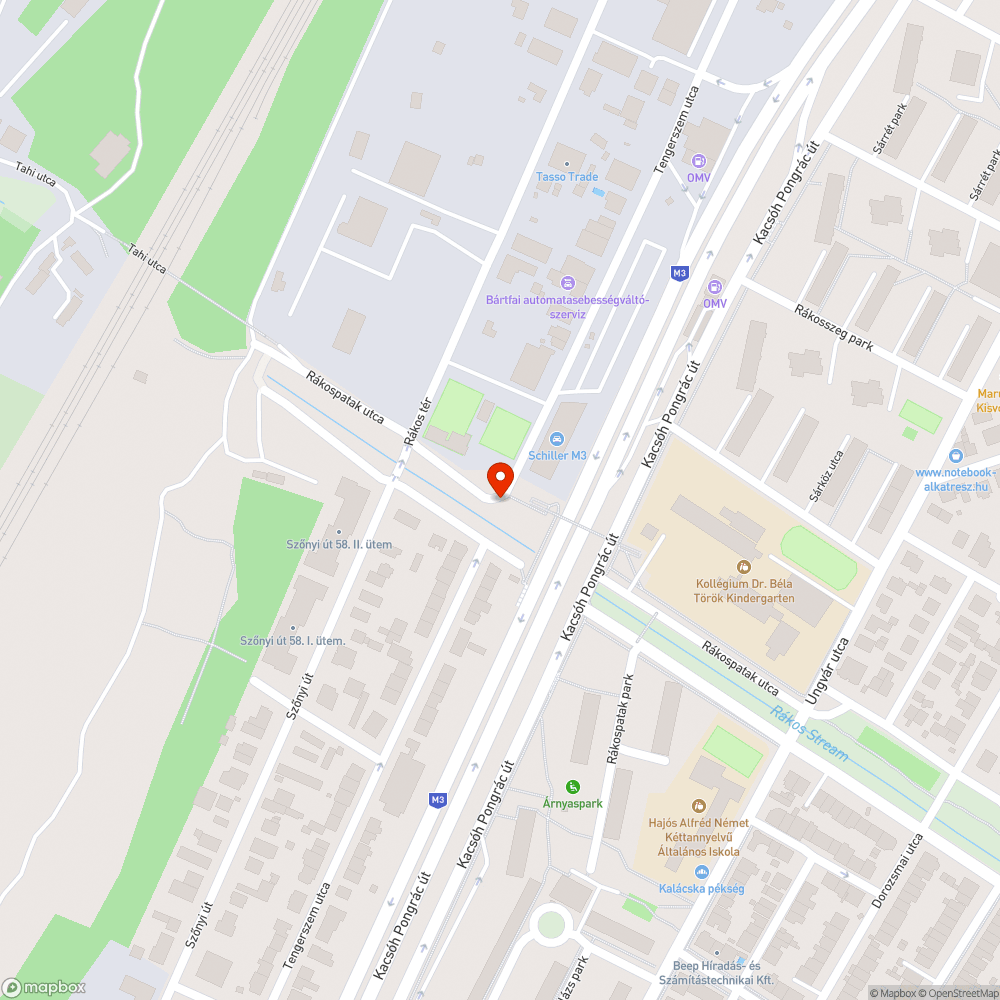 Három elhagyott autó bejelentés helye