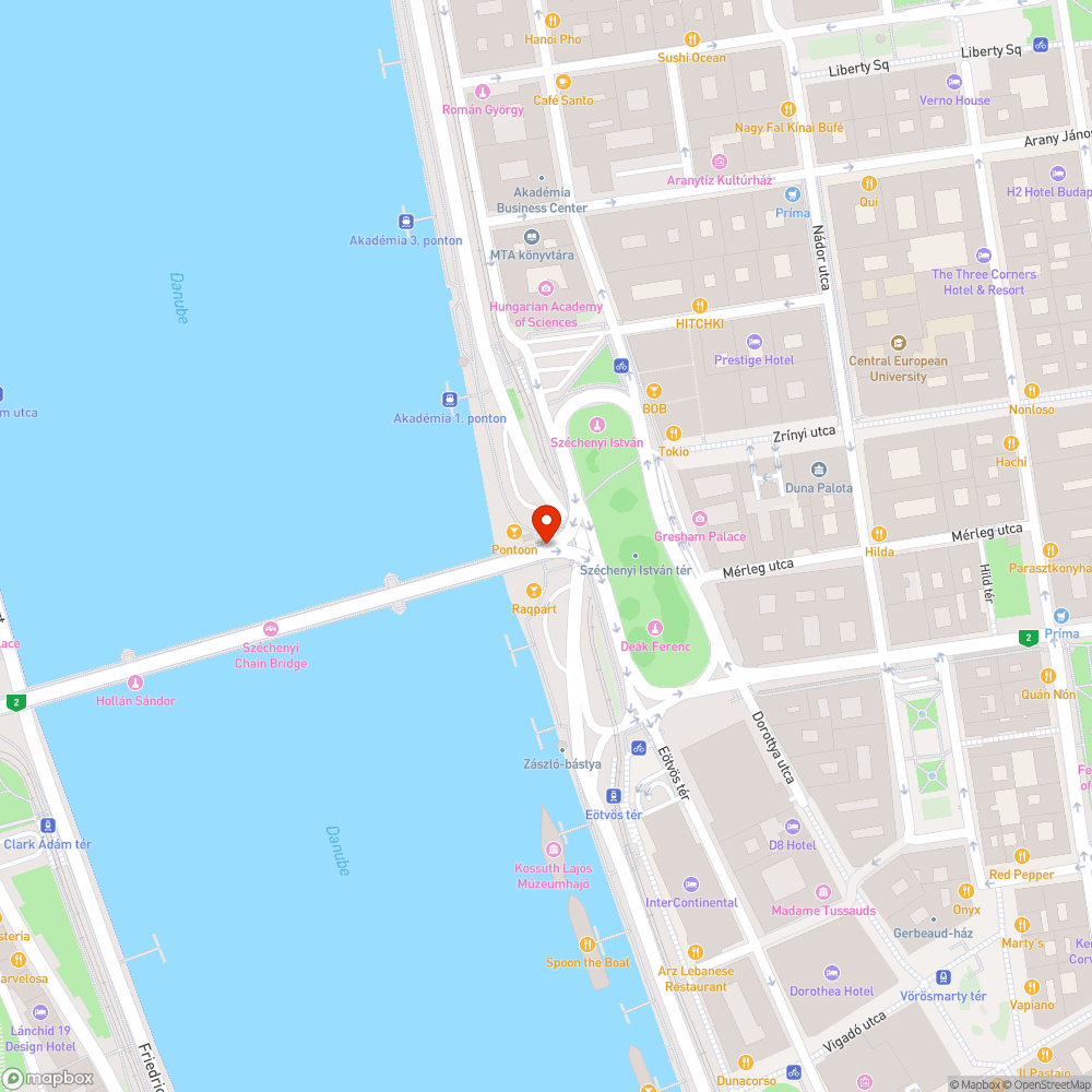 Graffiti a Lánchid pesti hídfőjénél bejelentés helye