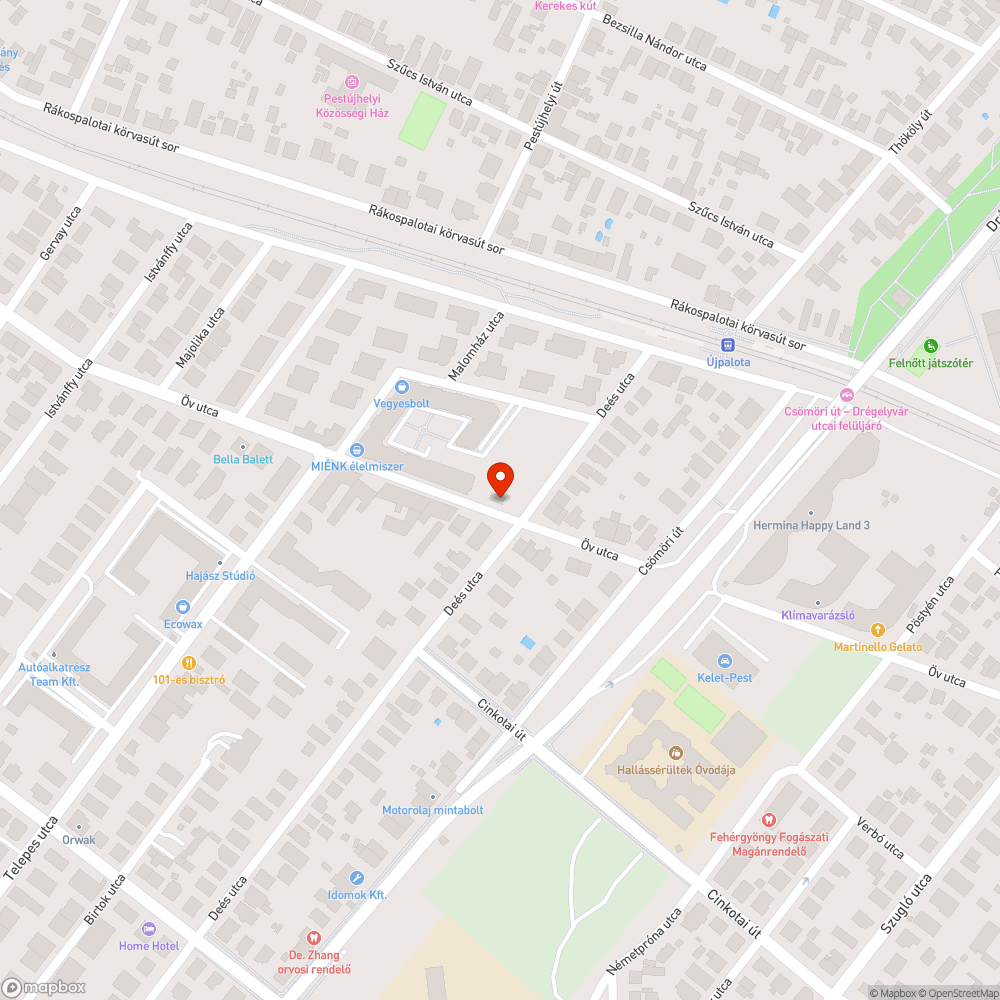 Utcai ürülék bejelentés helye