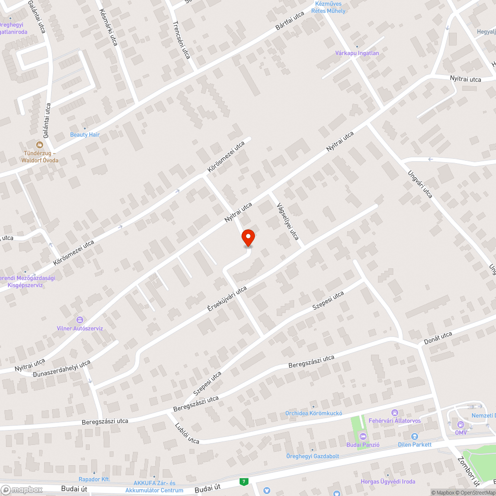 Kátyú bejelentés helye