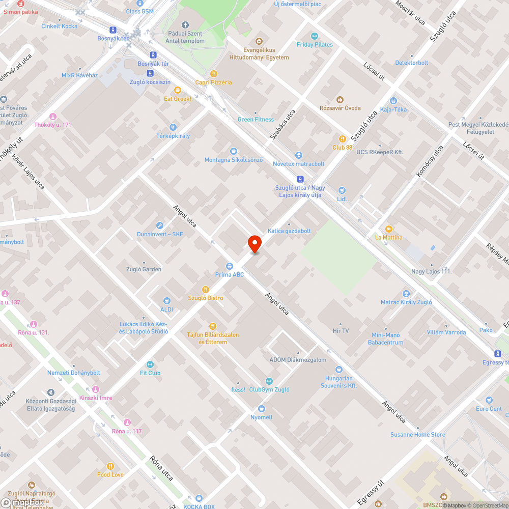 Leszakadt járda bejelentés helye