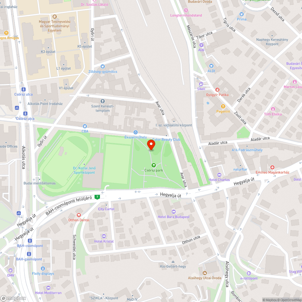 Csörsz utcai játszótér bejelentés helye