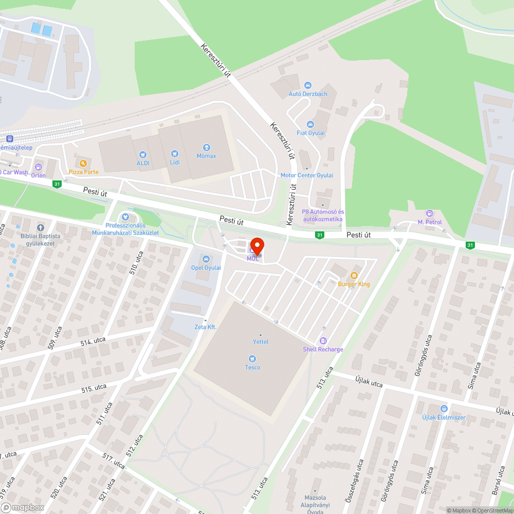 Oszlopajtó leesett bejelentés helye