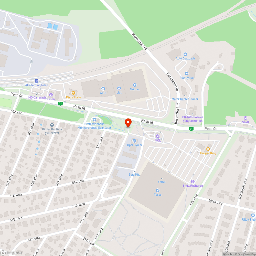 Járdahiány bejelentés helye