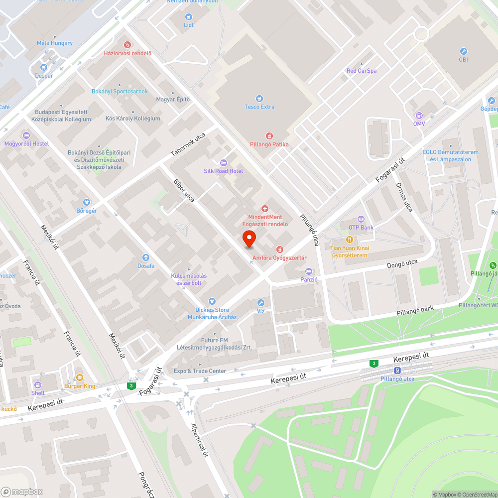 Utcai gaz bejelentés helye