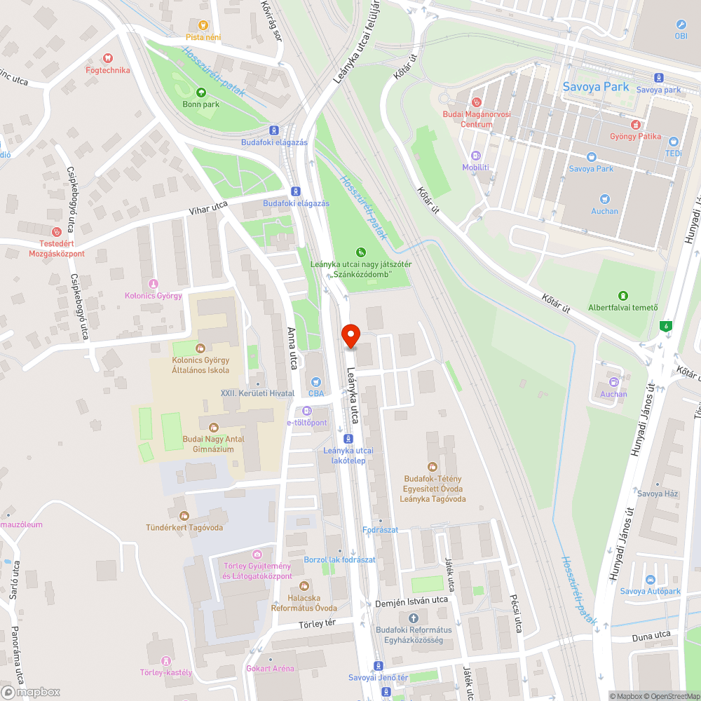 Járdán/ buszmegállóban parkolás bejelentés helye