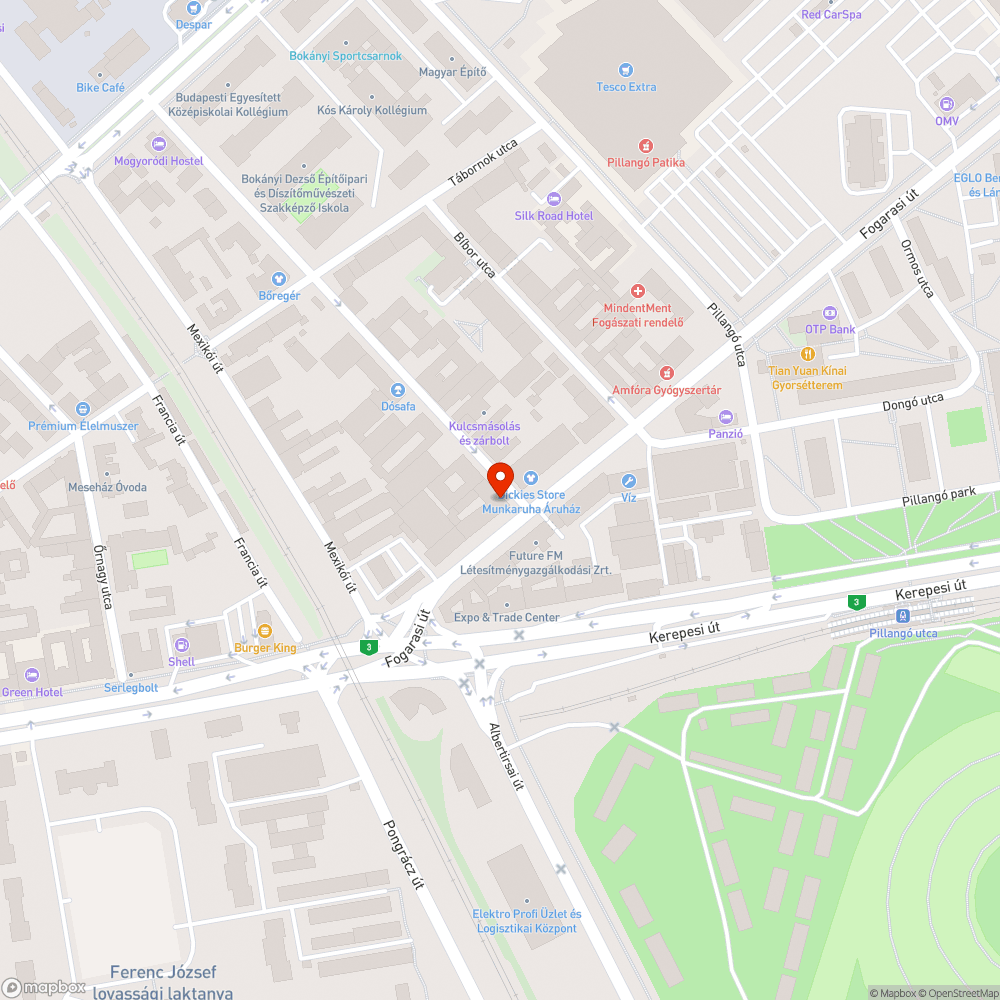 Kátyú bejelentés helye