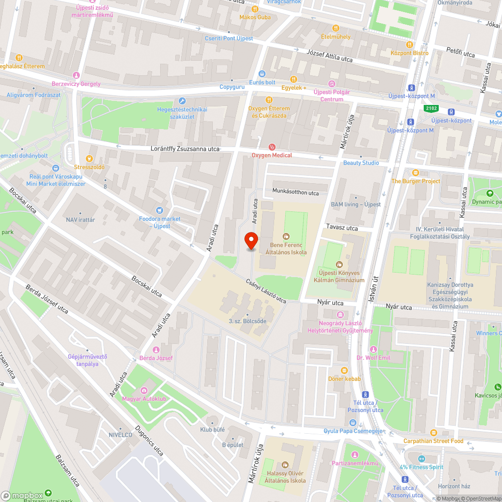 Megdőlt villanyoszlop bejelentés helye