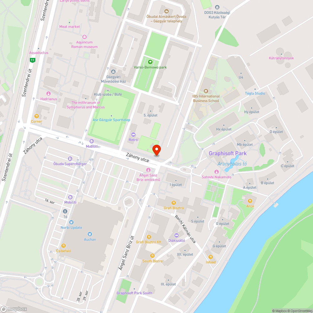 Záhony utcai kerékpár- és gyalogút bejelentés helye