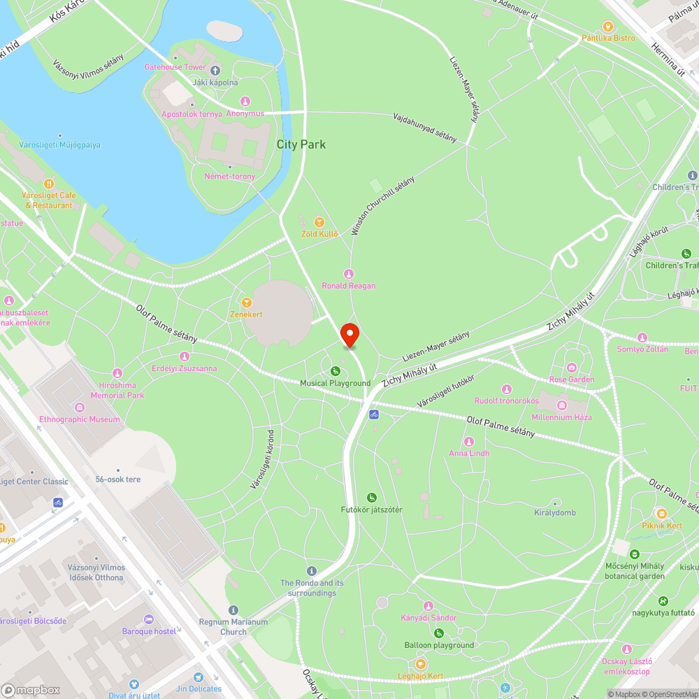 Botlásveszélyes járda bejelentés helye