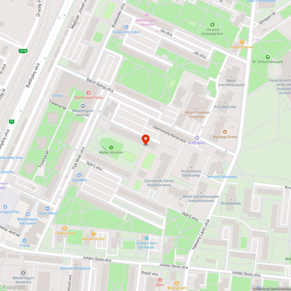 Graffiti bejelentés helye