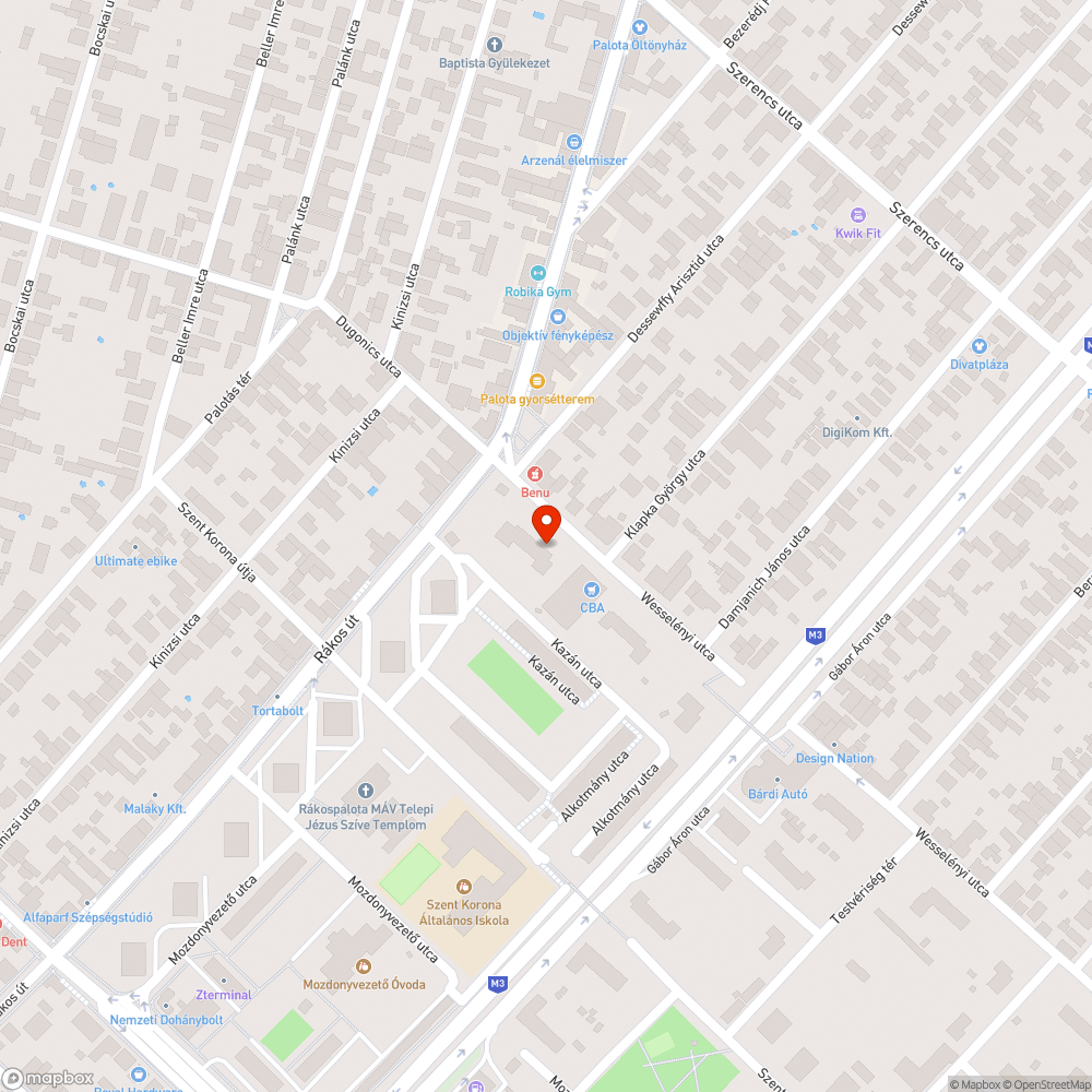 Megsüllyedt, beszakadt járda bejelentés helye