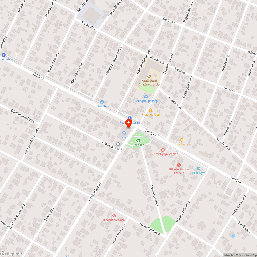 Lekopott kerékpársáv bejelentés helye