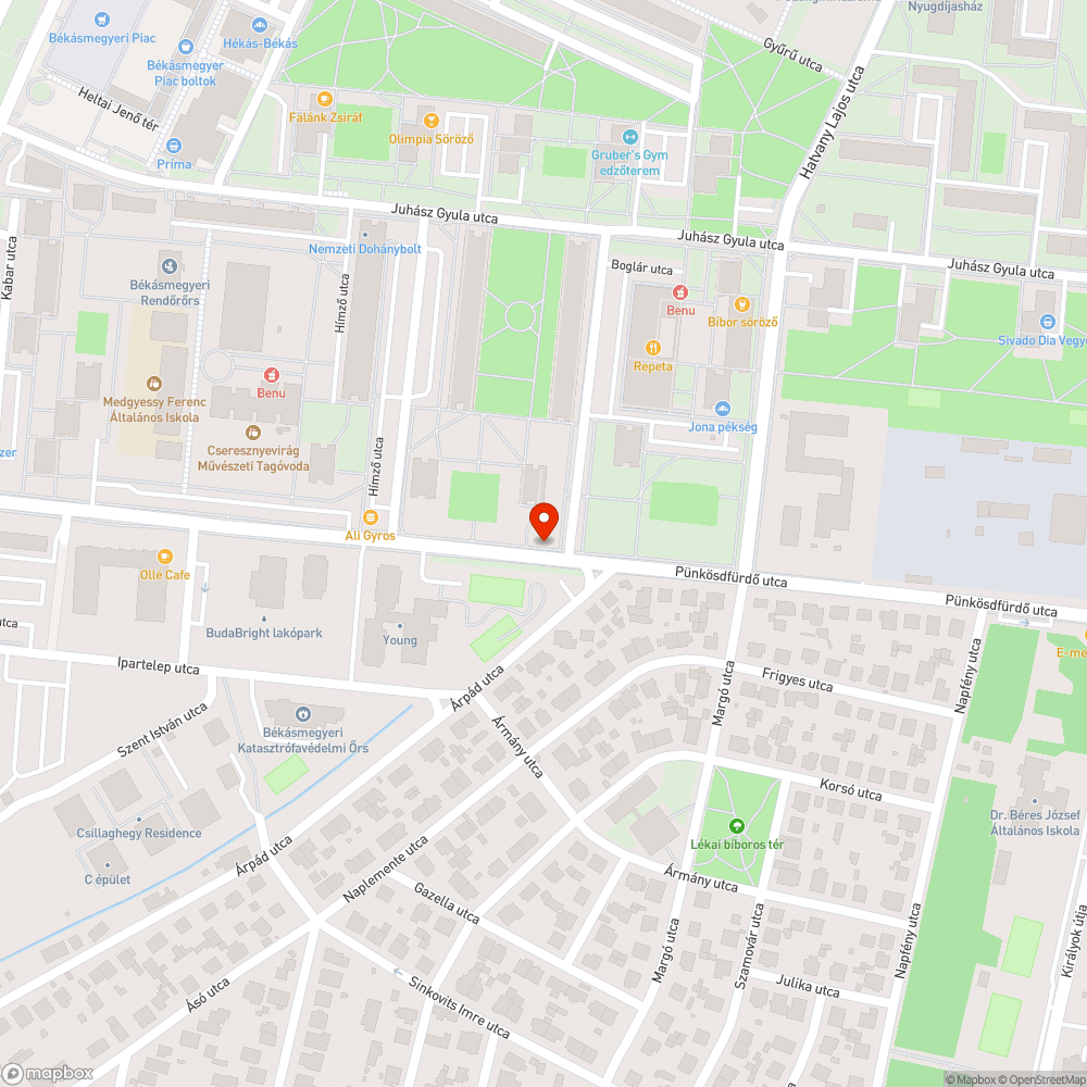 Graffiti bejelentés helye