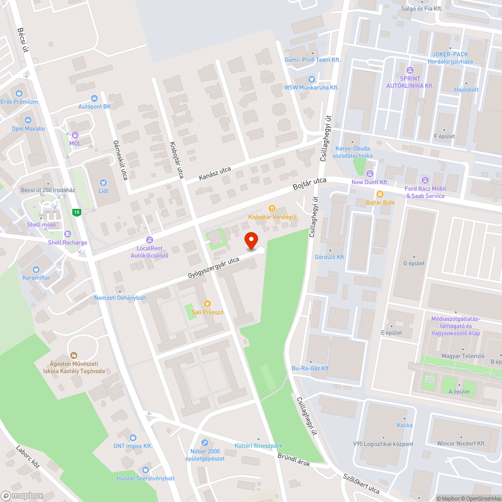 Elhagyott autó a gyógyszergyár utcai lakótelepen bejelentés helye