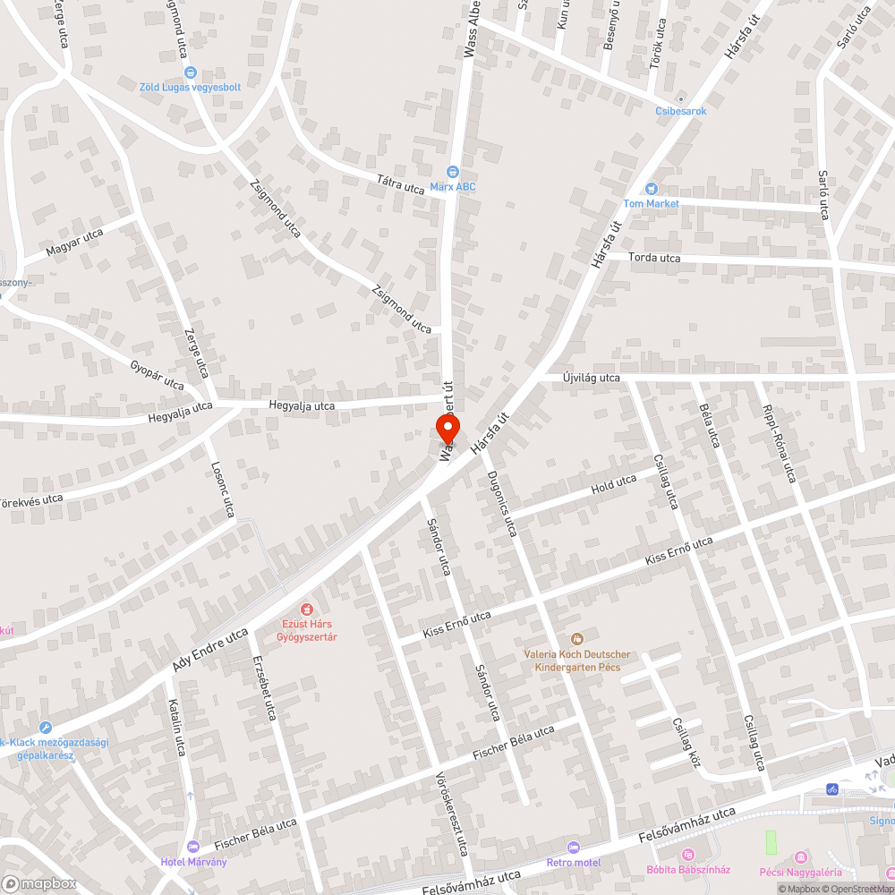 Lekopott, hiányos útburkolati jelek, veszélyes kereszteződés bejelentés helye