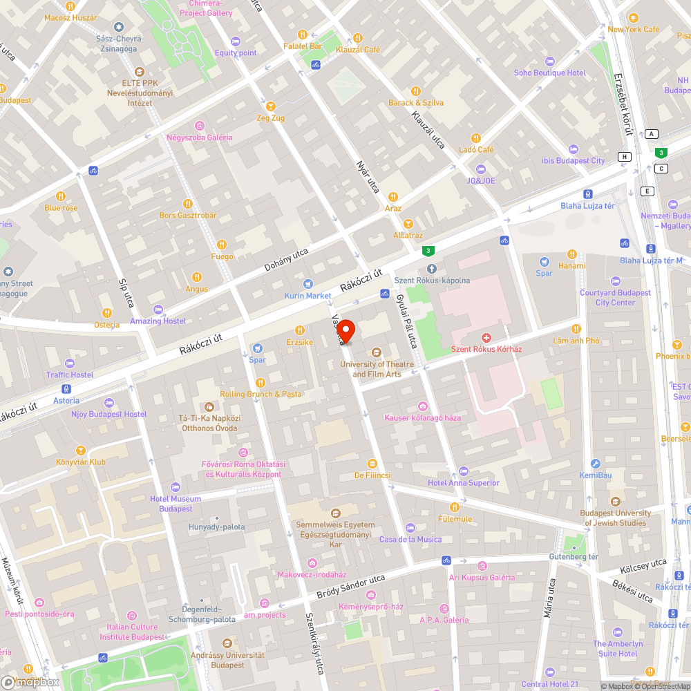 Kátyú az úttesten bejelentés helye