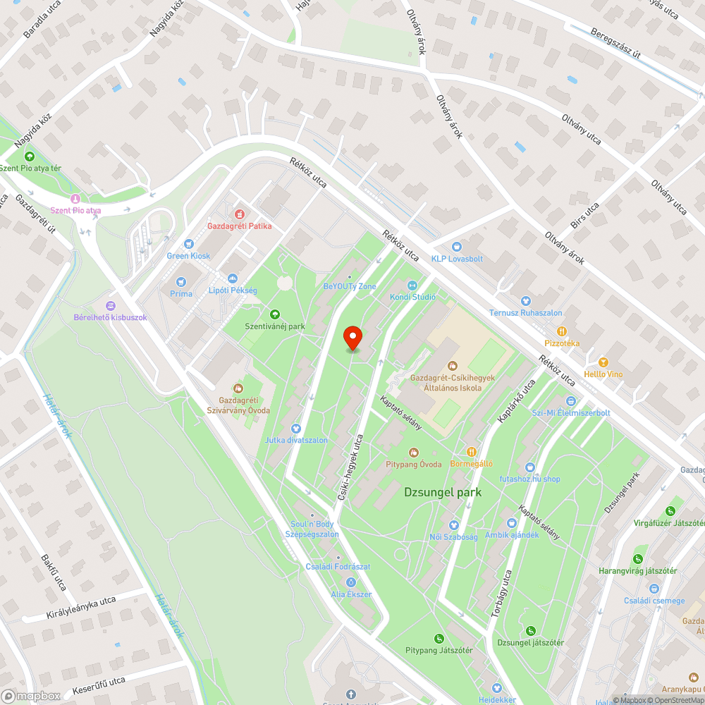 Kiszáradt fa bejelentés helye