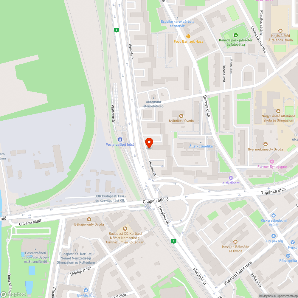 Kiszáradt fa bejelentés helye