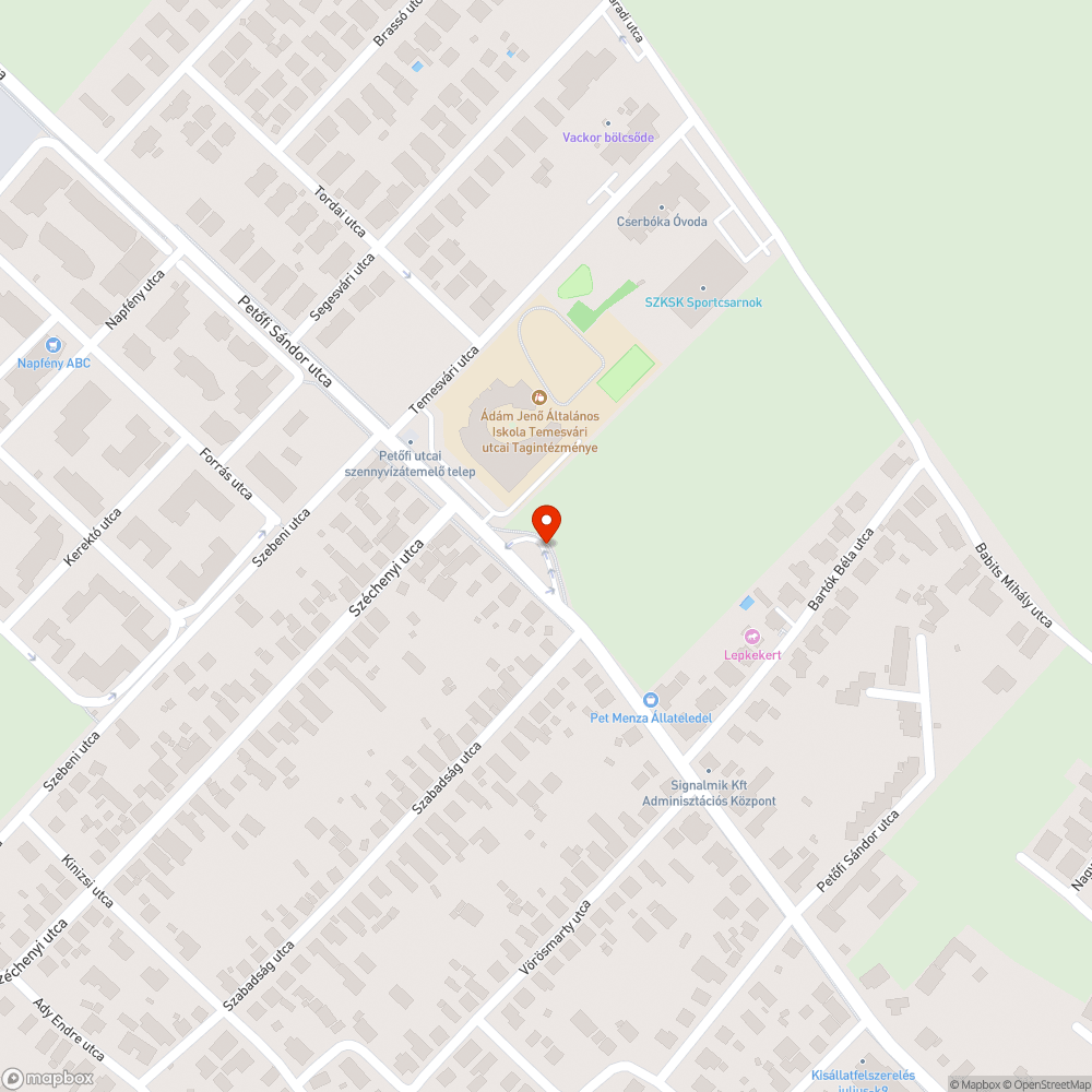 Betört buszmegálló bejelentés helye