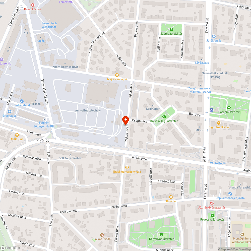 Elhagyott valami a Pajkos utcában bejelentés helye