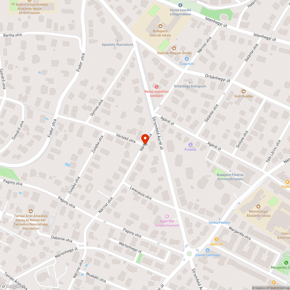 Sérült szalagkorlát bejelentés helye