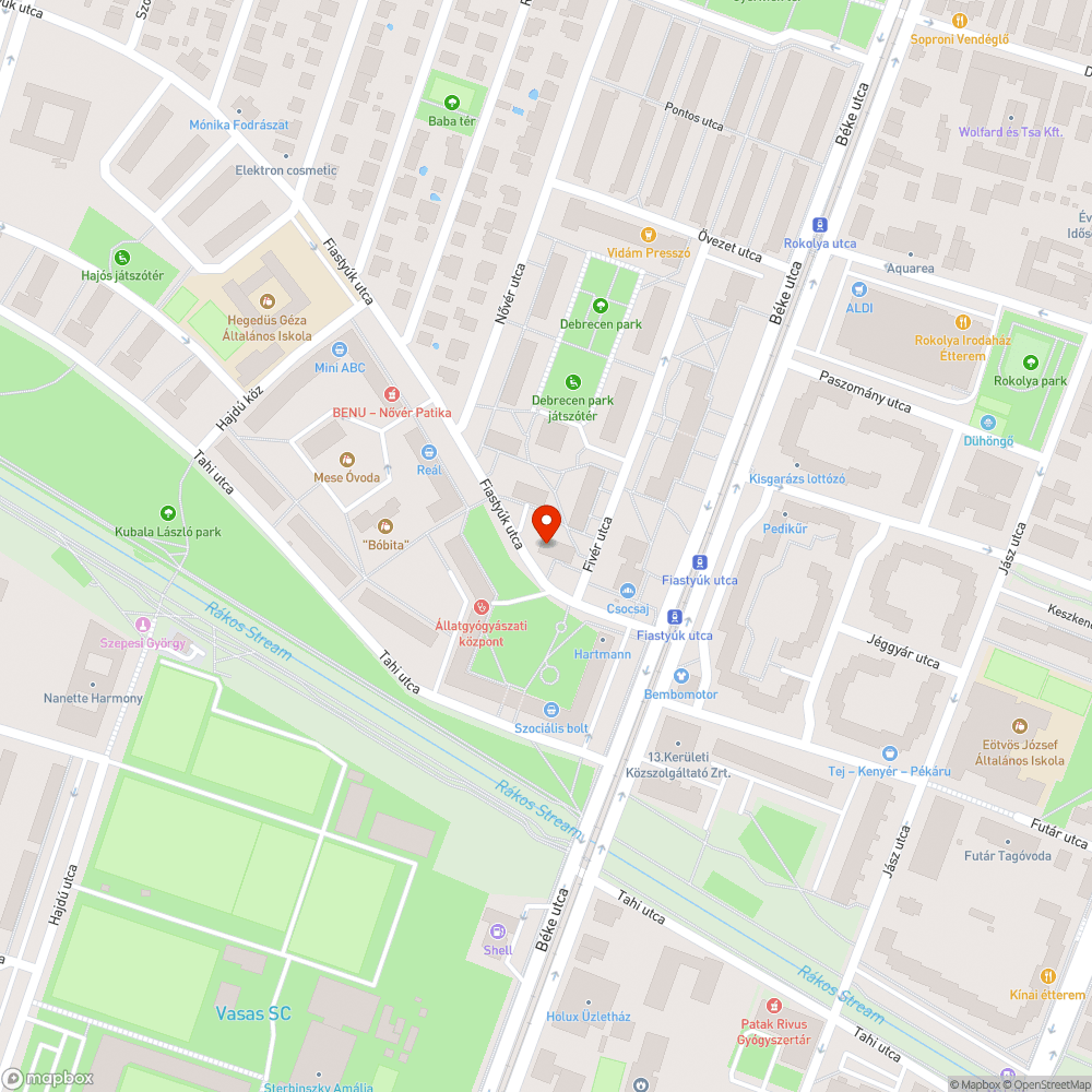 Kiszáradt fa bejelentés helye