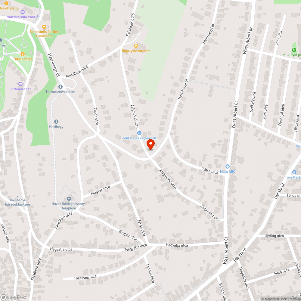 Építési törmelék, dobozok bejelentés helye