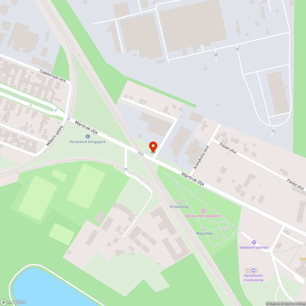 Gyalogátkelő hely létesítése a Mártírok úton bejelentés helye