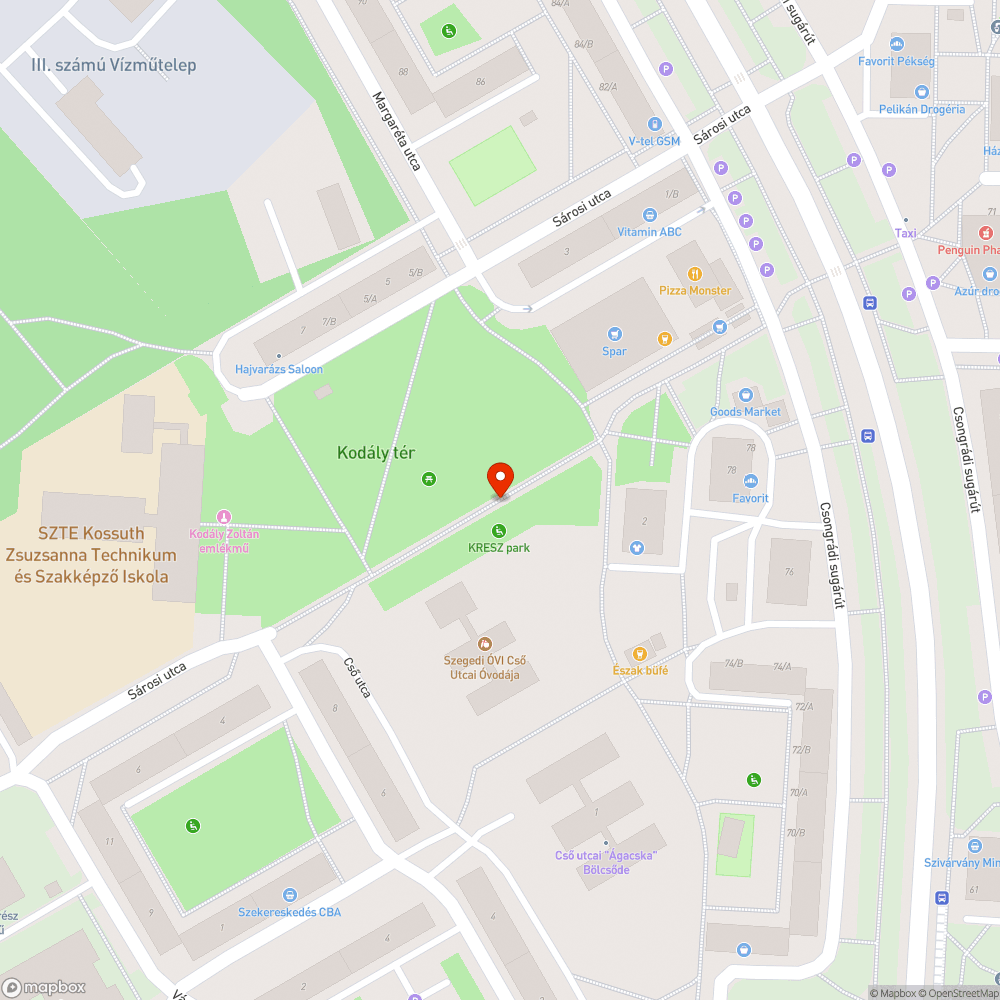 Kerékpárút űrszelvényébe nyíló ajtó bejelentés helye