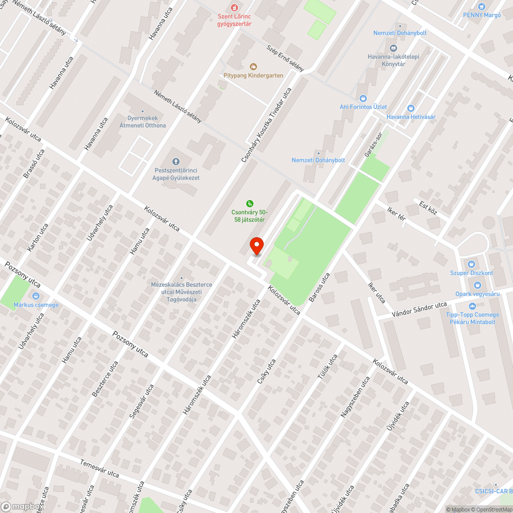 Fűnyírásból kimaradt terület bejelentés helye