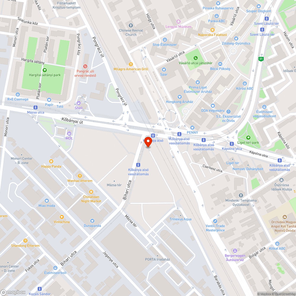 Kidőlt fa bejelentés helye