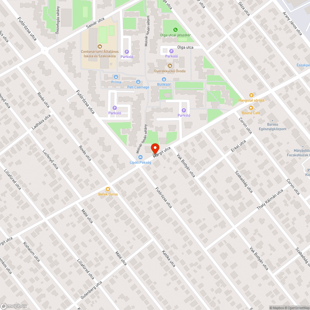 Megrongált járdaszegély bejelentés helye