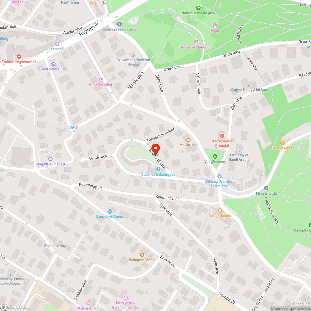 Kátyú bejelentés helye