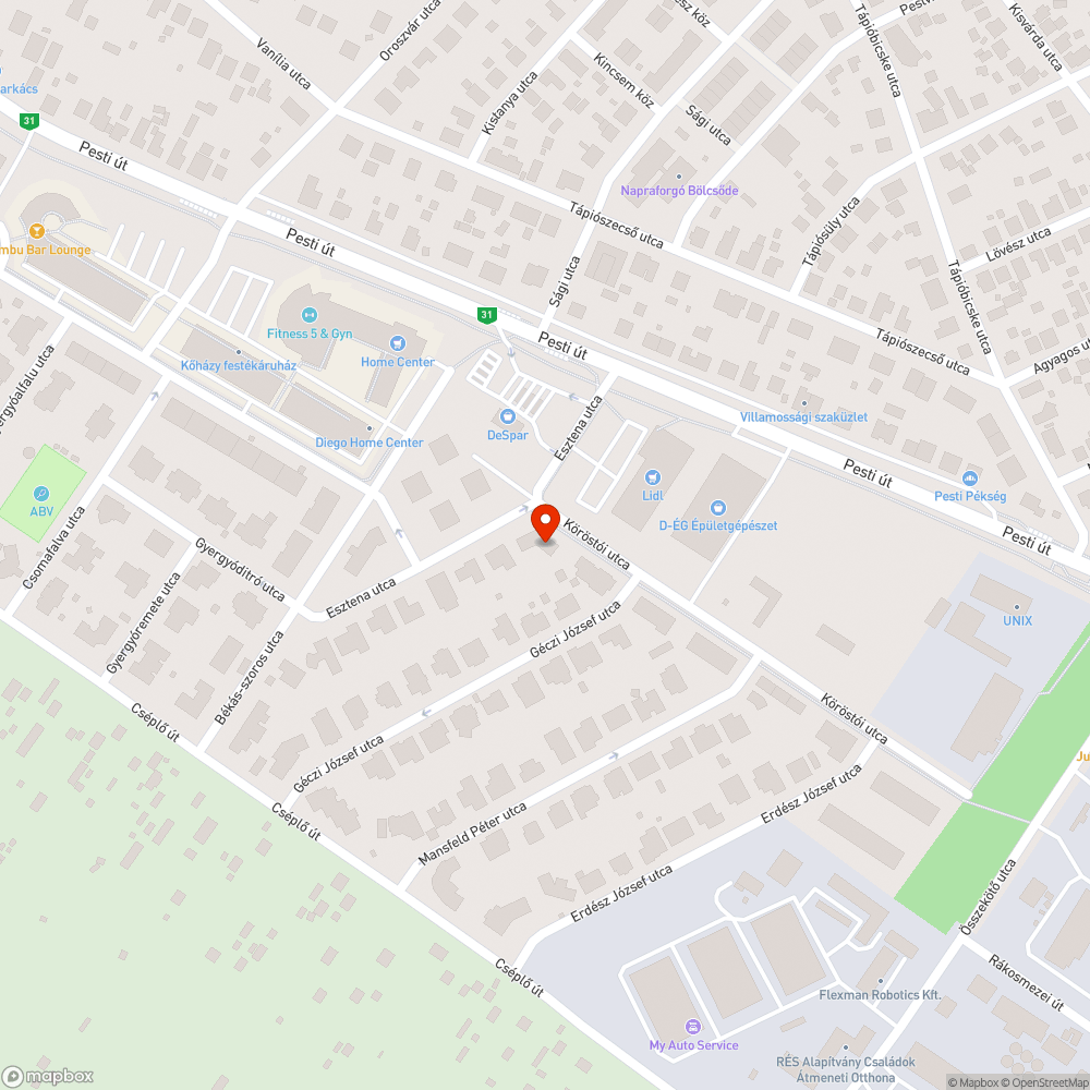 Eldőlt fák bejelentés helye