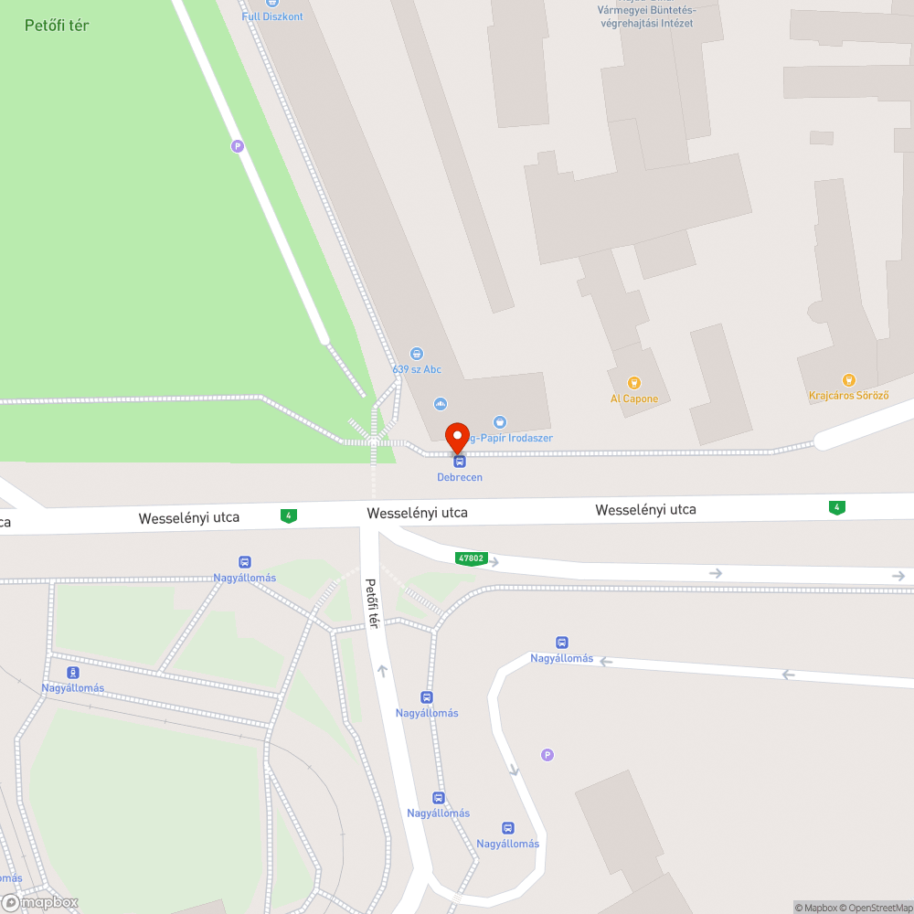 Hiányzó menetrend bejelentés helye