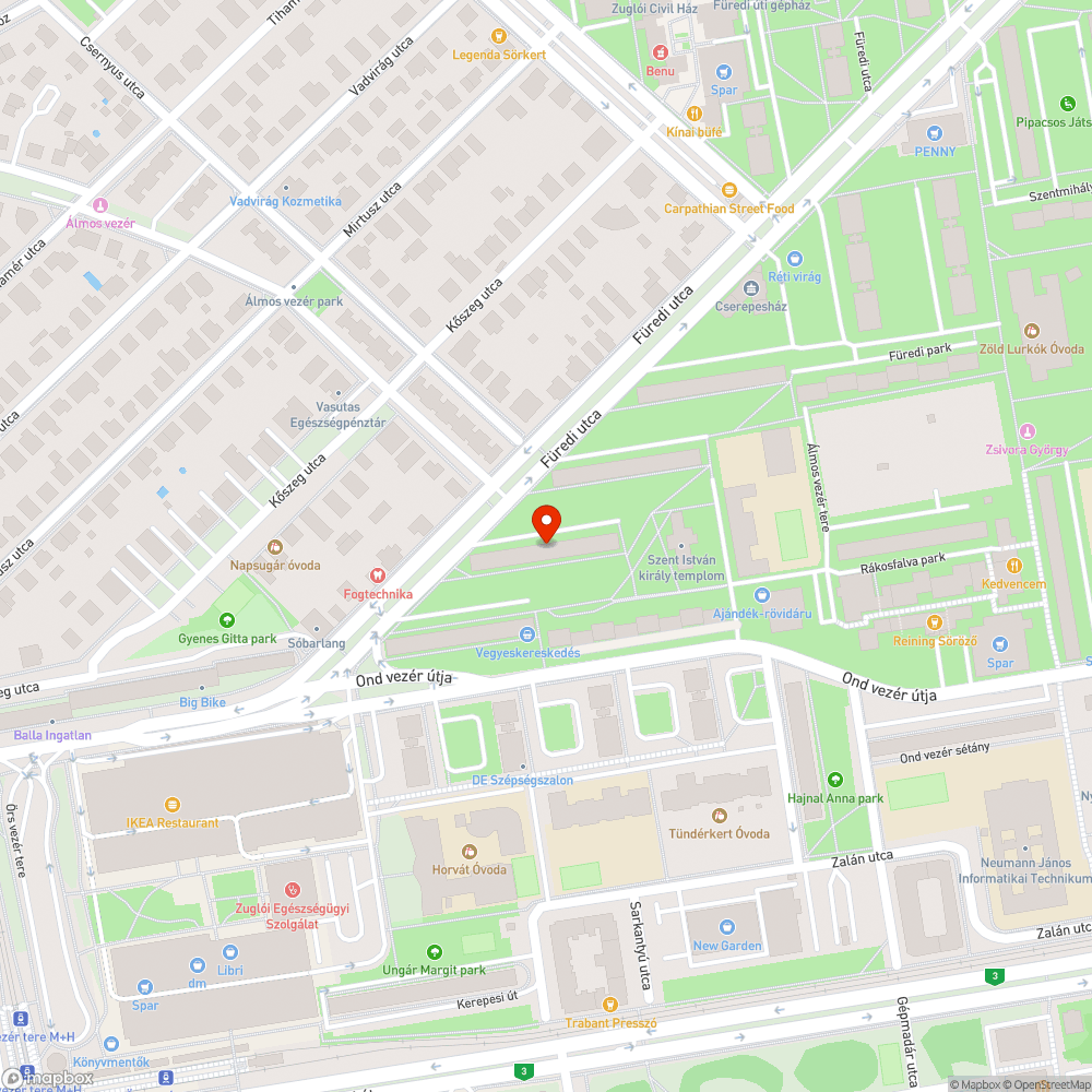 Kiszáradt fák bejelentés helye