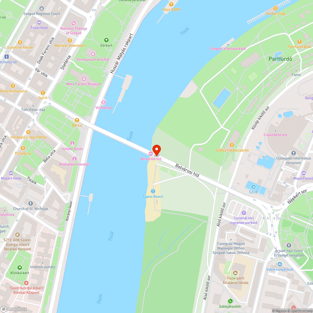 Gyalogos forgalom a Belvárosi híd kerékpárútján bejelentés helye