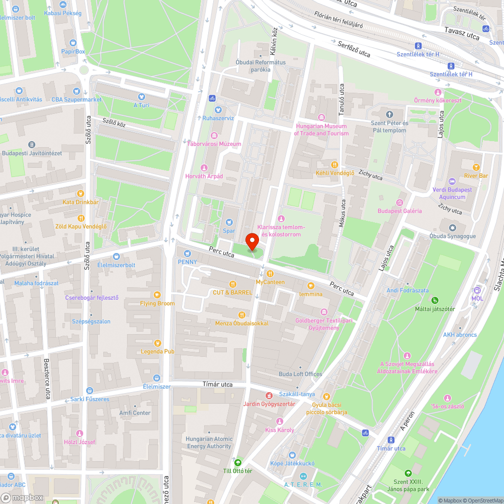 Zöldhulladék a Perc utcában bejelentés helye