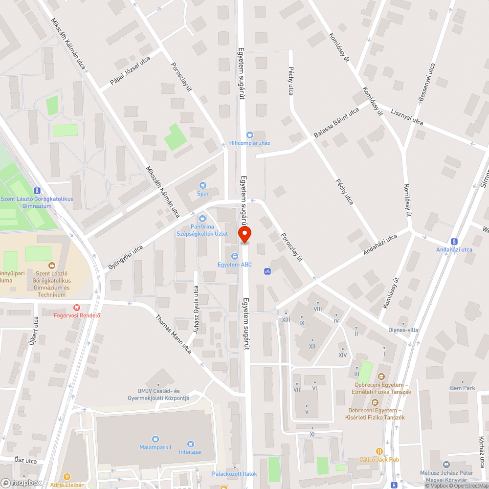 Hibás lámpafej bejelentés helye