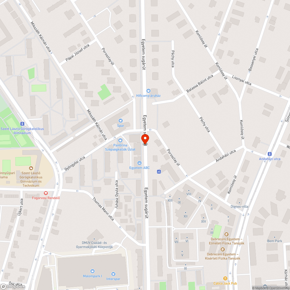 Hibás lámpafej bejelentés helye