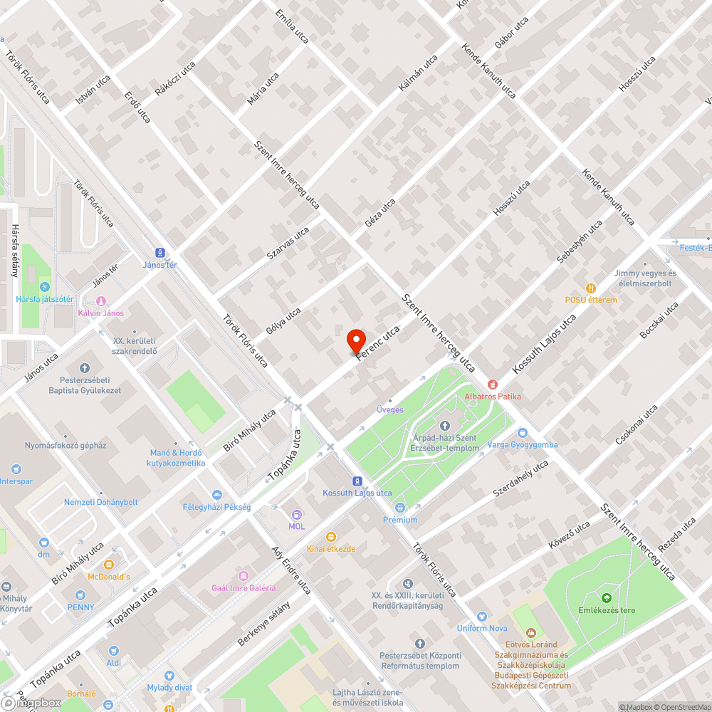 Elhagyott jármű bejelentés helye