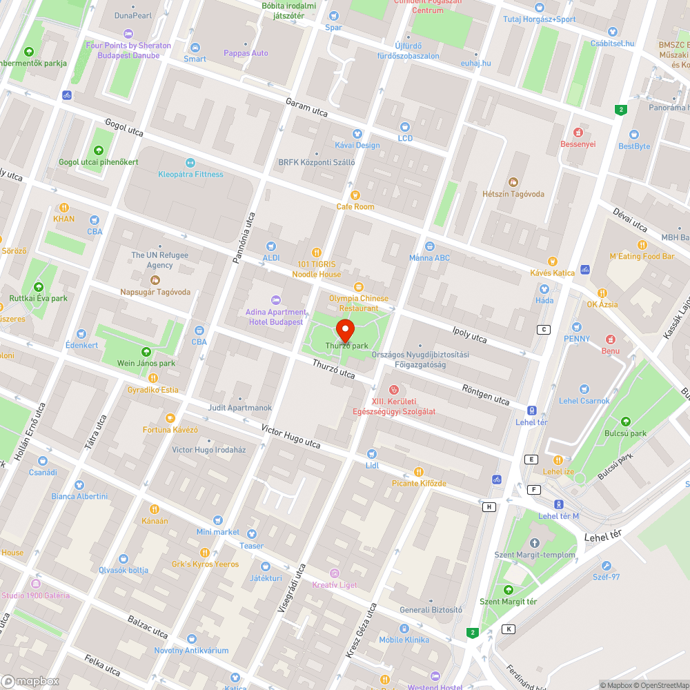 Thurzó park férfi WC világitás hibajelzés bejelentés helye