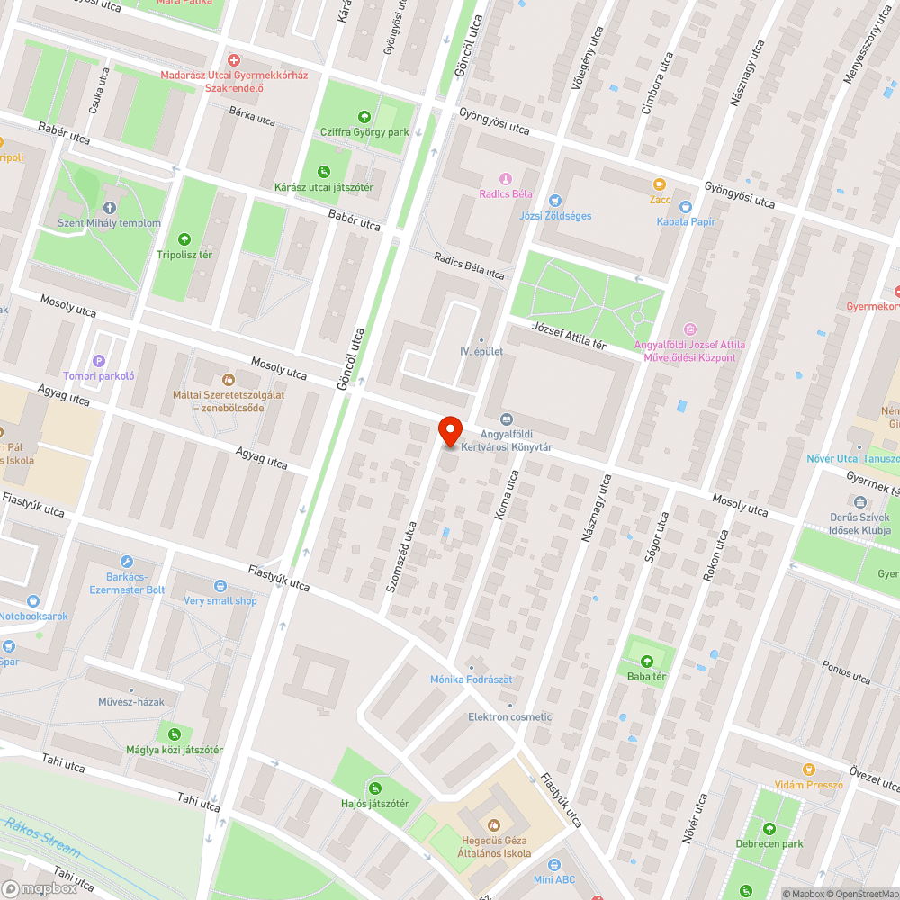 Kiszáradt fatörzs bejelentés helye