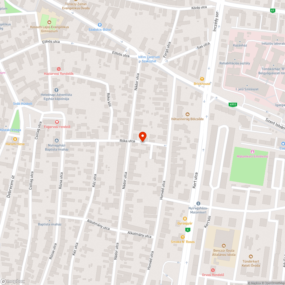 Nem mozduló jármű bejelentés helye