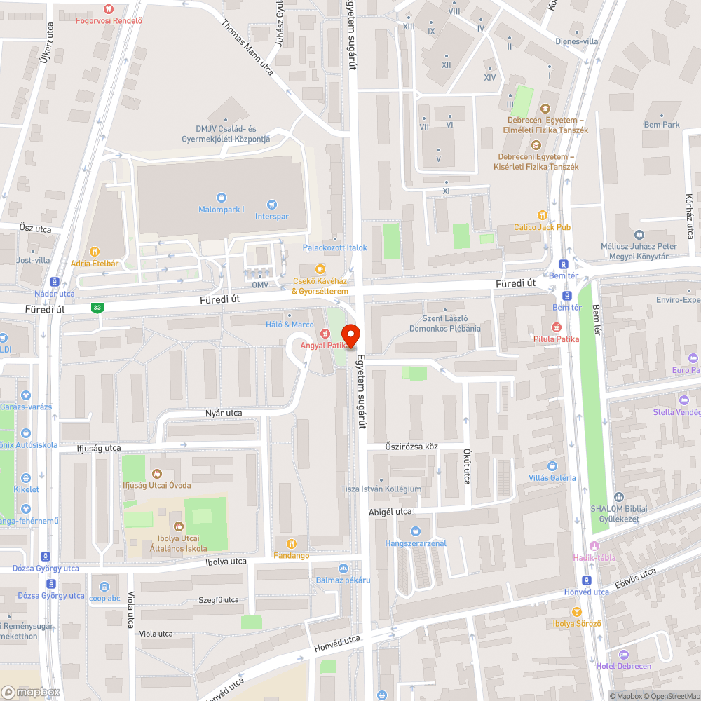 Hibás Citylight bejelentés helye