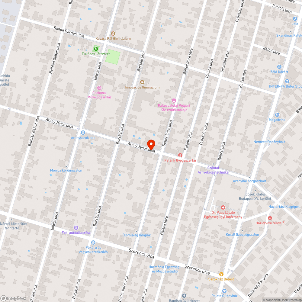 Sokadik kátyú bejelentés helye