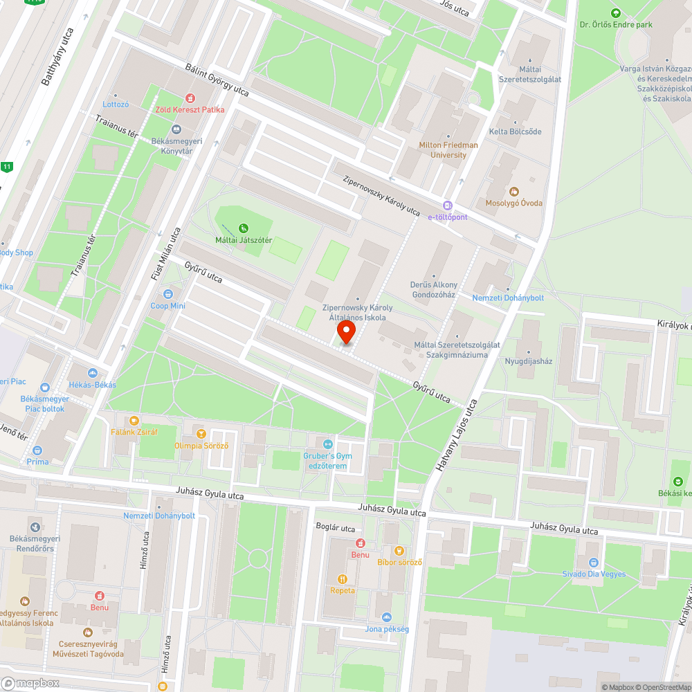 Törött szék bejelentés helye