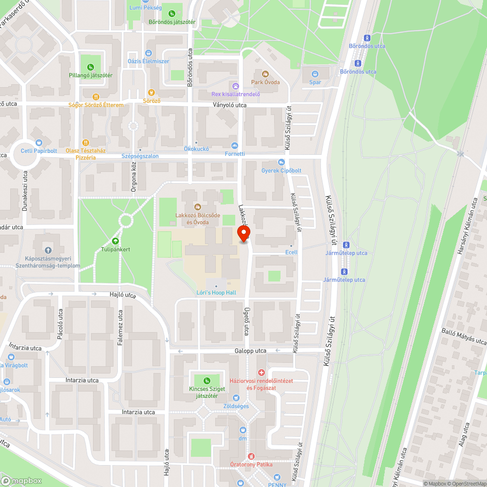 Kiszáradt fa bejelentés helye