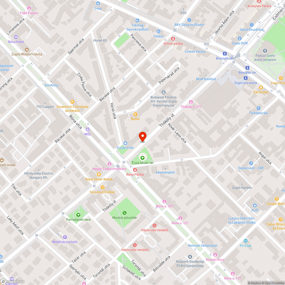 Eldugult lefolyó bejelentés helye